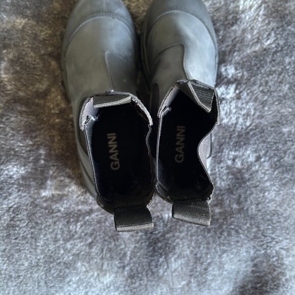 Ganni Recycled Rubber Chelsea Rain Boot Size 38 - Picture 7 of 12